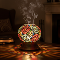 Handcrafted Floral Radiance Glass Table Lamp
