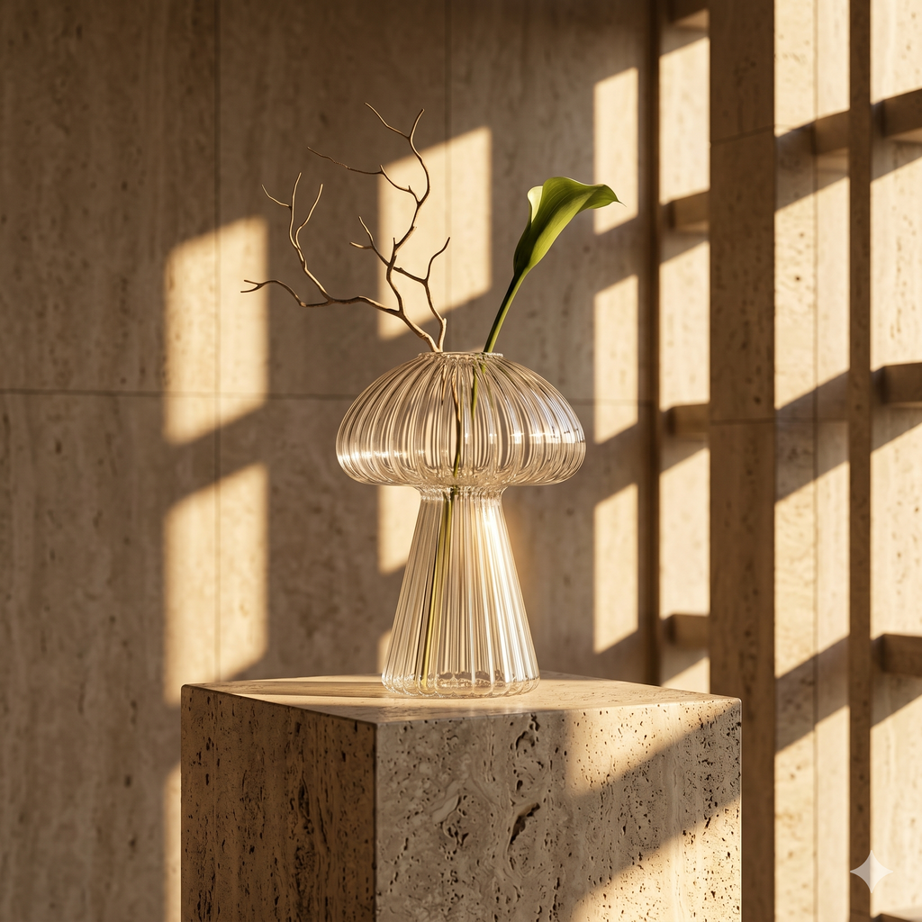 Crystal Mushroom Vase
