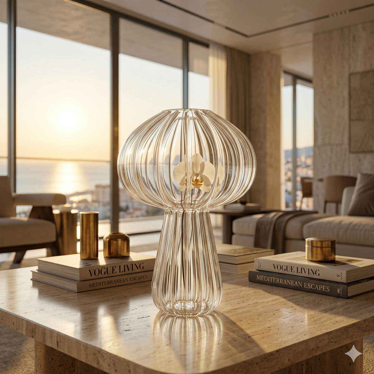 Crystal Mushroom Vase