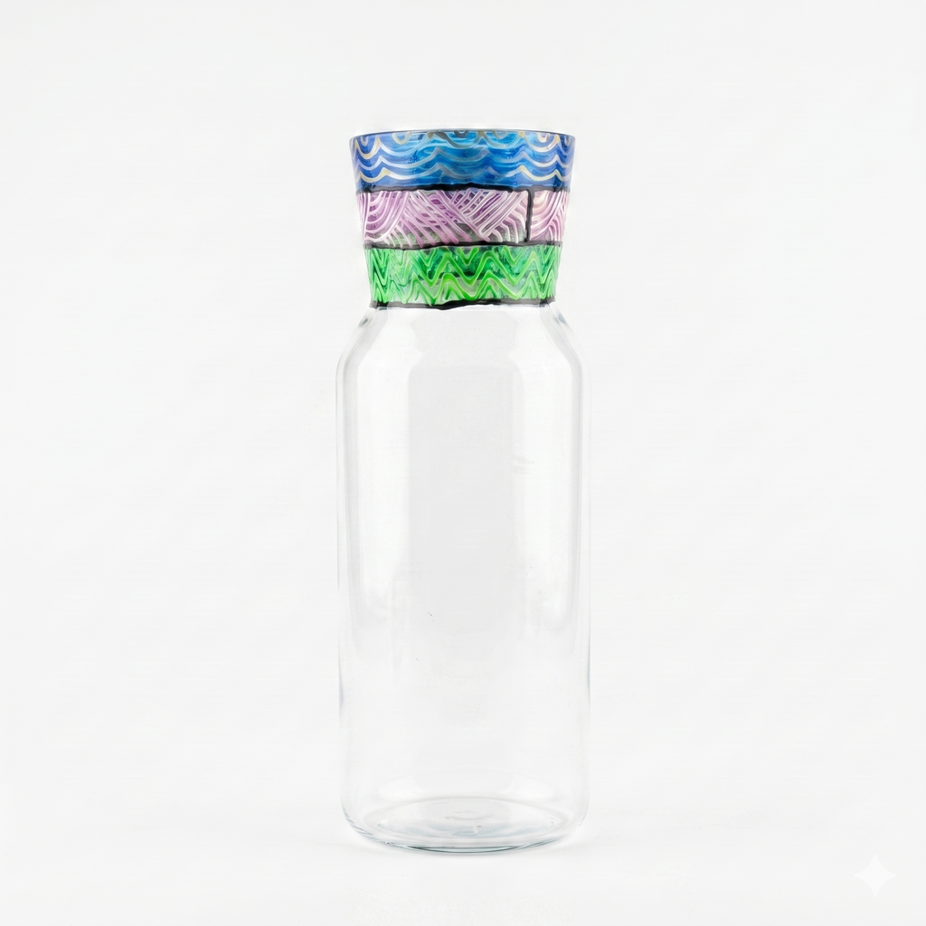 The Boho Banded Glass Vase