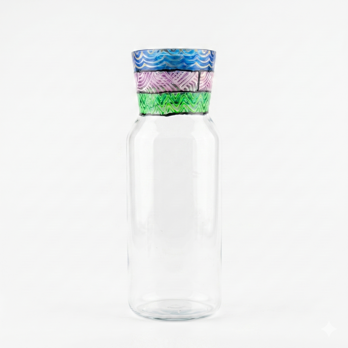 The Boho Banded Glass Vase