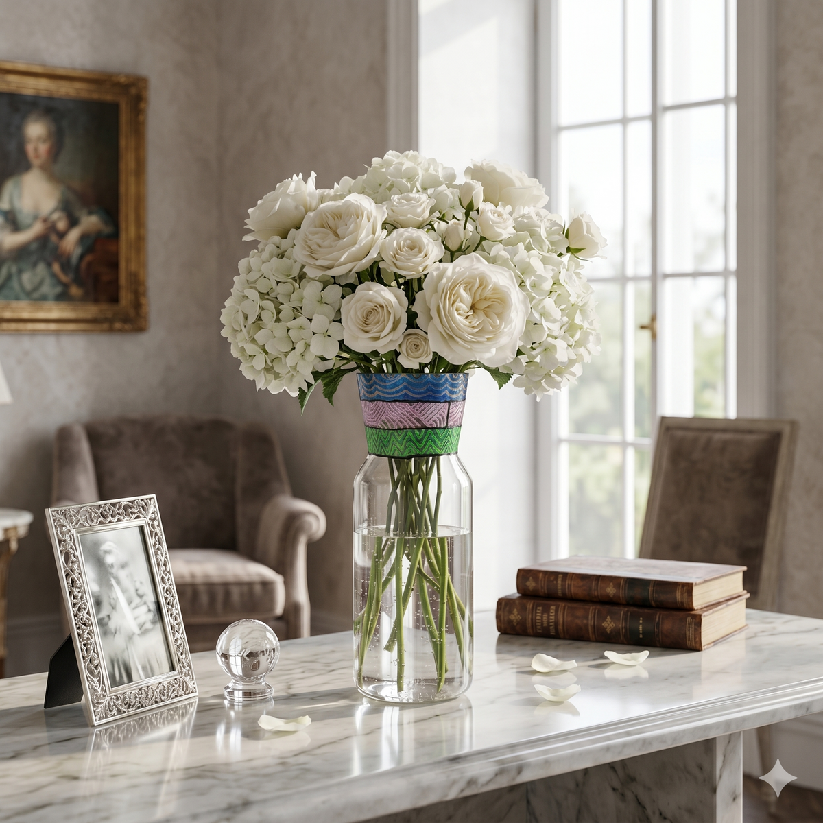 The Boho Banded Glass Vase