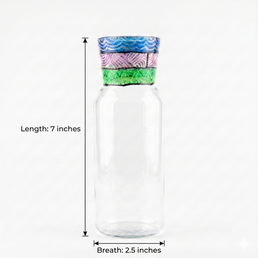 The Boho Banded Glass Vase