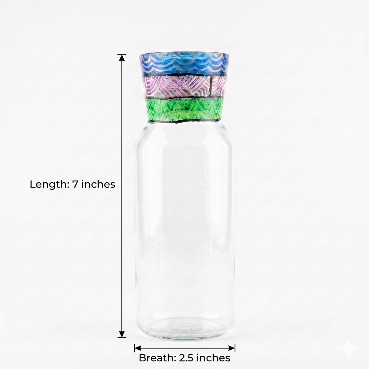 The Boho Banded Glass Vase
