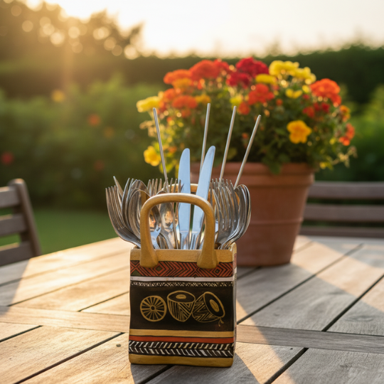 Handpainted Timeless Motif Terracotta Pentissue paper Holder