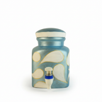 Handpainted Blue wave Terracotta Water Dispenser