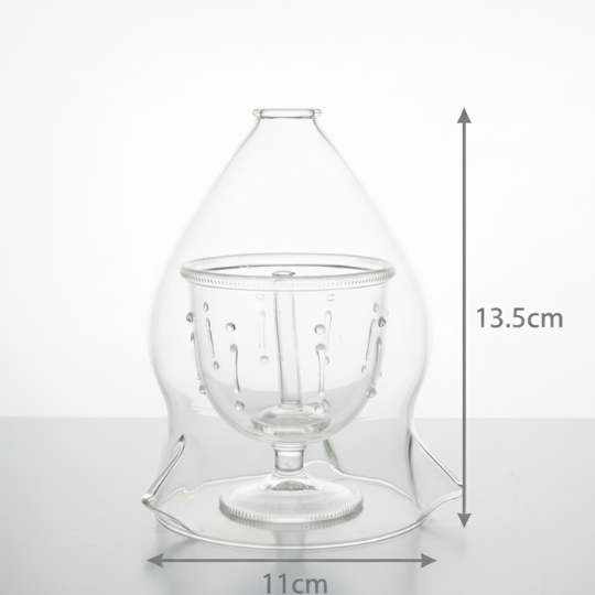Prakaash Aavritti — Borosil Diya with Glass Cover