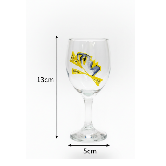 HandPainted Midnight Swirl Wine Glass Set (Set of 6)
