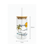 HandPainted Sunnyside Sip — Borosil Glass Sipper