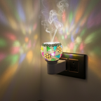 Handcrafted RainbowCrest Glass Shards Camphor & Oil Diffuser Lamp (Kapoor Dani)