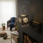 Handcrafted MDF SunGlow Camphor & Oil Diffuser Lamp (Kapoor Dani)