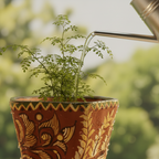 Handpainted Bloom Haven Terracotta Planter