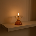 Pooja Glass Ghanti and Diya