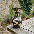 Handpainted Midnight Earth Terracotta Vase