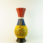 Handpainted Royal Taj Terracotta Vase