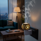 Swastika Glass Camphor & Oil Diffuser Lamp (Kapoor Dani)