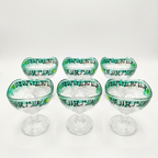 HandPainted Artisan Aura Crystal Cocktail Glasses — Set of 6