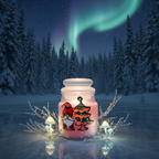 HandPainted Santa Noël — Frosted Glass Scented Candle Set (Set of 3) - Christmas