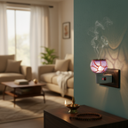Lavender-Haze Glass Camphor & Oil Diffuser Lamp (Kapoor Dani)