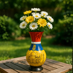 Handpainted Royal Taj Terracotta Vase