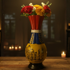 Handpainted Royal Taj Terracotta Vase