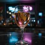 HandPainted Celestial Six – Wine Glass Set