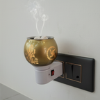 Shri Lakshmi–Ganesh Ji Glass Camphor & Oil Diffuser Lamp (Kapoor Dani)