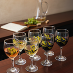 Handcrafted Vintique Crystal Wine Glasses – Set of 6