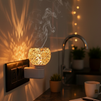 Handcrafted AmberGlow Glass Shards Camphor & Oil Diffuser Lamp (Kapoor Dani)