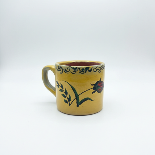Handpainted Bloom Terracotta Cup (Set of 6)