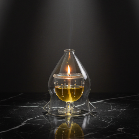 Prakaash Aavritti — Borosil Diya with Glass Cover