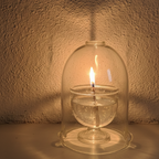 Jyoti Aavaran — Borosil Sacred Diya with Glass Cover