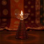 Pooja Glass Ghanti and Diya