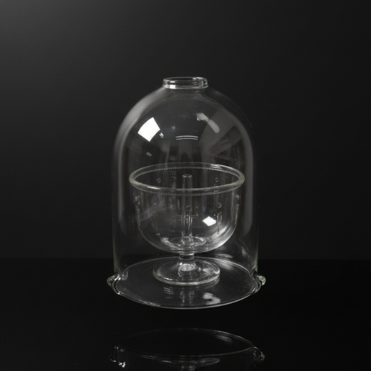 Jyoti Aavaran — Borosil Sacred Diya with Glass Cover