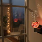 Roseate abstract Glass Camphor & Oil Diffuser Lamp (Kapoor Dani)