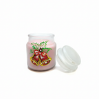 HandPainted Santa Noël — Frosted Glass Scented Candle Set (Set of 3) - Christmas