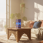 Handcrafted GeoGlow MDF Table Lamp