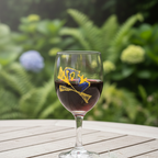 HandPainted Midnight Swirl Wine Glass Set (Set of 6)