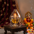 Prakaash Aavritti — Borosil Diya with Glass Cover
