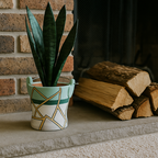 Handpainted Forest Bloom Terracotta Planter