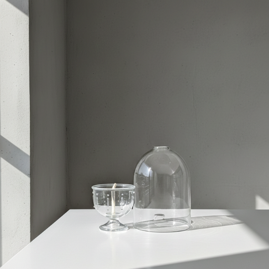 Jyoti Aavaran — Borosil Sacred Diya with Glass Cover