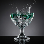 HandPainted Artisan Aura Crystal Cocktail Glasses — Set of 6