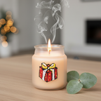 HandPainted Santa Noël — Frosted Glass Scented Candle Set (Set of 3) - Christmas