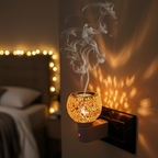 Handcrafted AmberGlow Glass Shards Camphor & Oil Diffuser Lamp (Kapoor Dani)