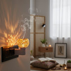 Handcrafted AmberGlow Glass Shards Camphor & Oil Diffuser Lamp (Kapoor Dani)