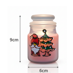 HandPainted Santa Noël — Frosted Glass Scented Candle Set (Set of 3) - Christmas