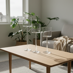 Luminé Trio — Borosil Glass Candle Stands (Set of 3)