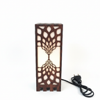 Handcrafted GeoGlow MDF Table Lamp