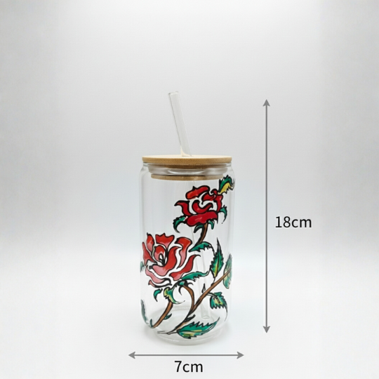 HandPainted Rosé Sip Borosil Sipper