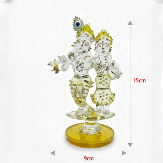 Yugala Ananda — Borosil Radha Krishna Idol
